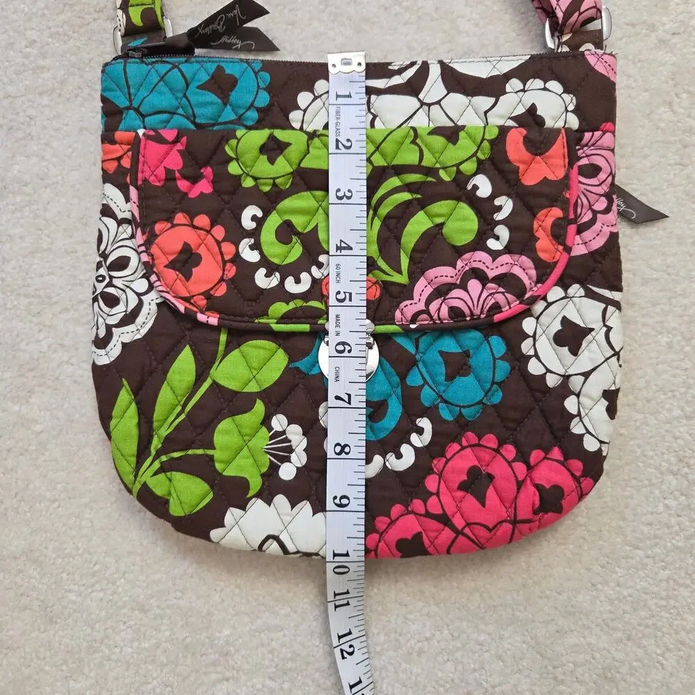 Vera Bradley Retired Lola Saddle Hipster Quilted Crossbody Handbag Adjustable